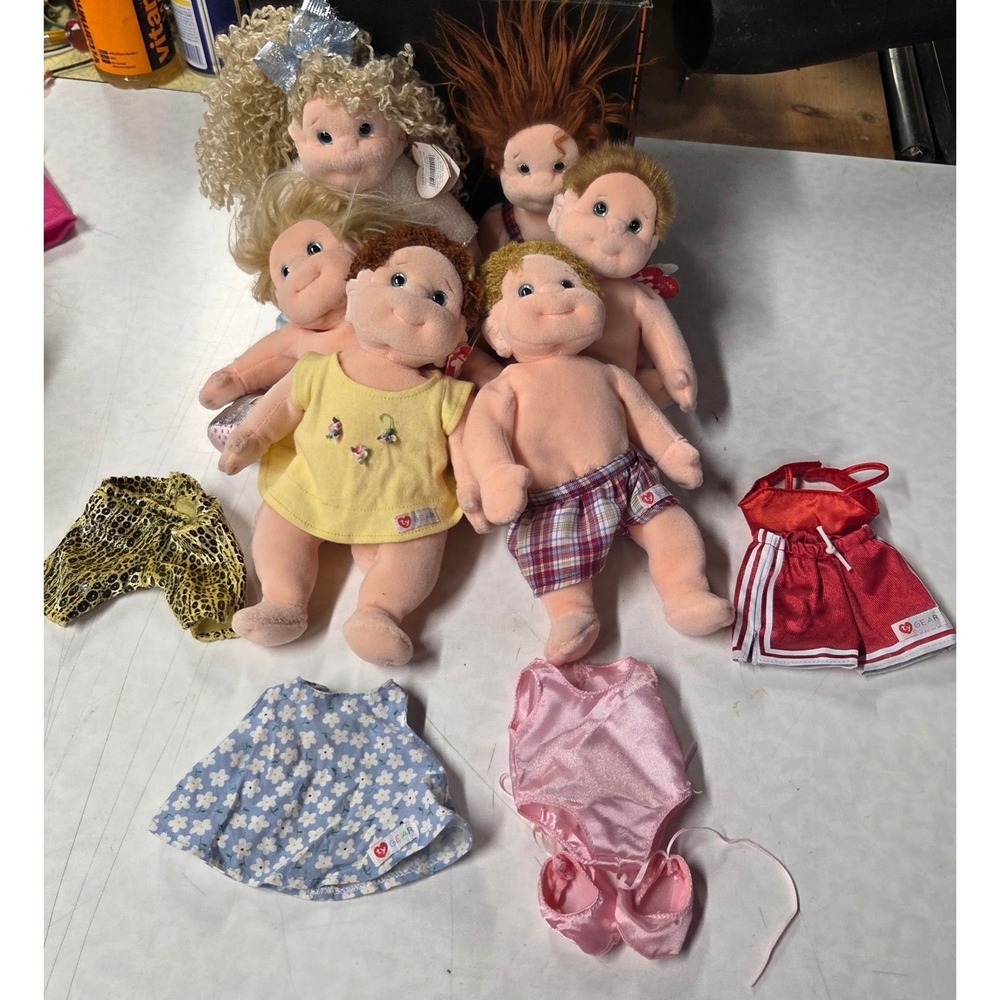 TY 10' Beanie Baby Kids Plush‎ Dolls, 1992-1997, Lot of 6 retired